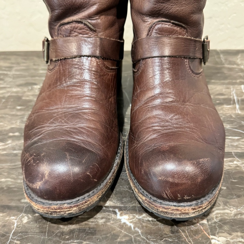 Vintage Foundry Co. Leather Engineer Moto Boots - Picture 6 of 11